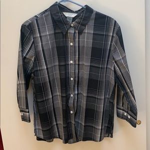 black and white allison Daley blouse 14p